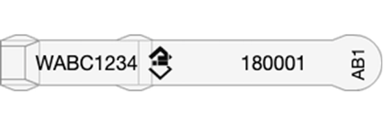 Picture of Western Australia NLIS Visual Tag - Layout 3