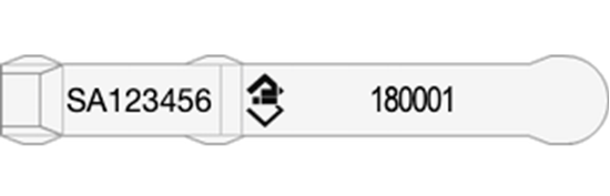 Picture of South Australia NLIS Visual Tag - Layout 3