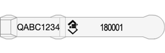 Picture of Queensland NLIS Visual Tag - Layout 3